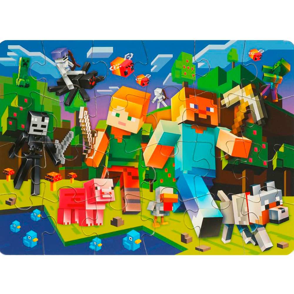 Пазл 2 в 1: 15 и 24 дет. По мотивам Minecraft 4660254443792 Пазл 2 в 1: 15 и 24 дет. По мотивам Minecraft 4660254443792